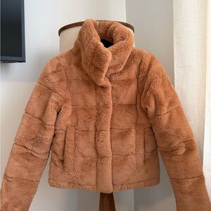 Abercrombie & Fitch Brown Faux Fur Jacket